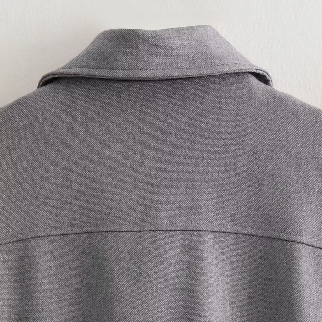 Damen komfortable Oversize-Jacke mit praktischen Taschen EB