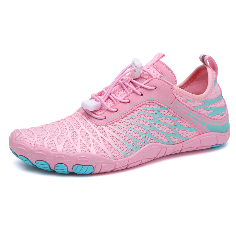 Damen Aqua-Fitness-Schuhe mit atmungsaktiver Obermaterialstruktur und rutschfester Sohle EB