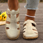Damen Atmungsaktive Riemensandalen mit verstellbarem Klettverschluss EB