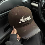 Damen-Baseballkappe mit Distressed-Grafik