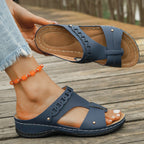 Damen Bequeme Rückenfreies Fußbett-Sandalen EB