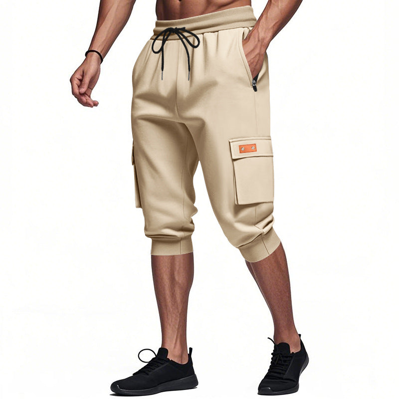 Herren modische Cargo-Shorts mit praktischen Seitentaschen und elastischem Bund EB