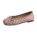 Damen Ballerinas mit verspieltem Punktedesign und zierlichem Schleifenakzent EB