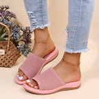 Damen bequeme Freizeitsandalen mit elastischem Obermaterial und ergonomischer Sohle EB