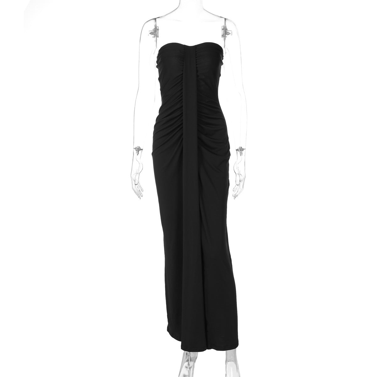 Damen Elegantes Maxi-Kleid mit raffiniertem Tailleneinsatz und Raffung EB