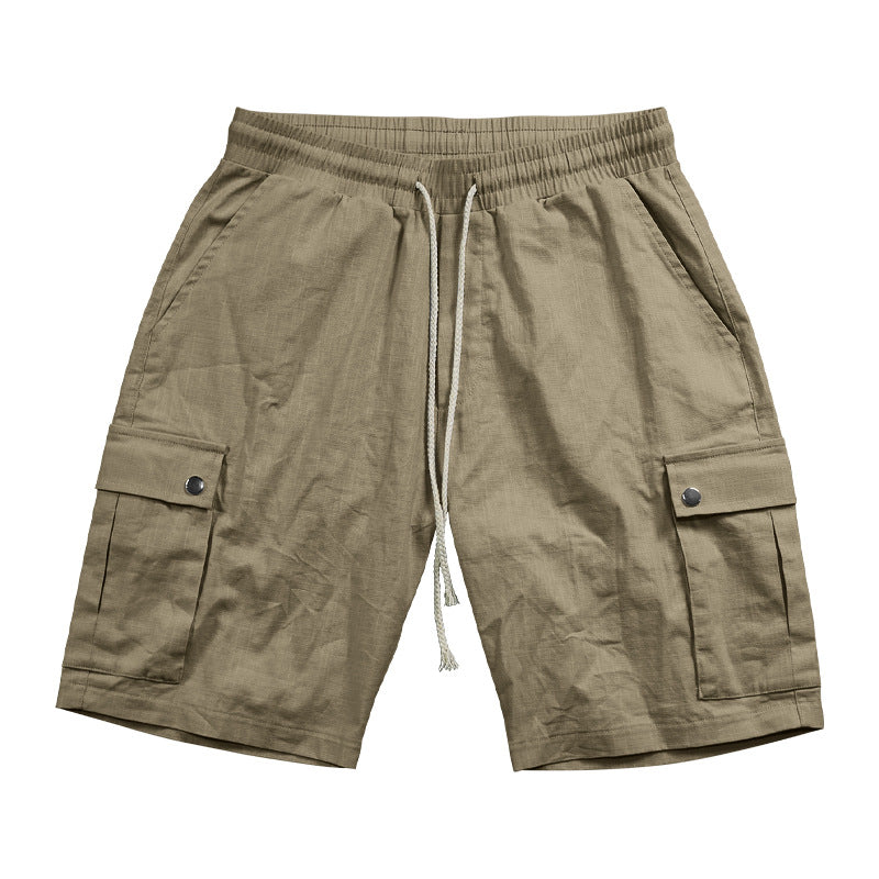 Herren Cargo-Bermudashorts aus Leinen-Baumwoll-Mix