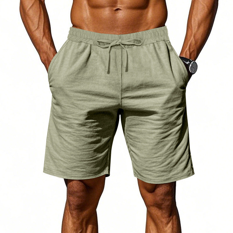 Herren nan lässige Baumwollmix Freizeitshorts mit elastischem Bund und Seitentaschen EB