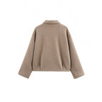 Damen elegante Fleece-Jacke mit Reißverschluss EB