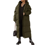Damen Lange gesteppte Winterjacke EB