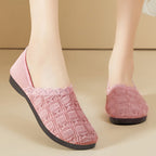 Damen Bequeme Ballerinas aus atmungsaktivem Strickmaterial EB