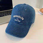 Bestickte Denim-Baseballkappe