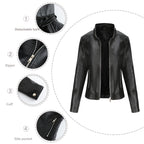 Damen Kapuzenjacke aus hochwertigem Kunstleder EB