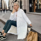 Damen lange isolierte Pufferjacke mit voluminösem Schnitt und praktischen Eingrifftaschen EB