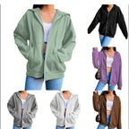 Damen bequeme Kapuzenjacke mit praktischen Taschen und lässigem Schnitt EB