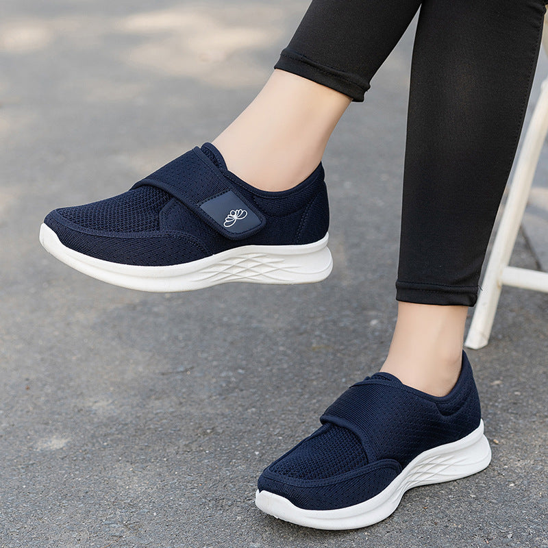 Damen Bequeme Alltagsschuhe mit verstellbarem Klettverschluss EB