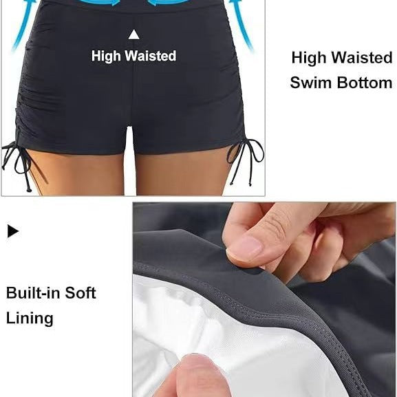 Figurschmeichelnde Badeshorts mit Raffung