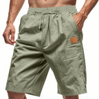 Leichte Bermuda-Shorts für Herren mit elastischem Bund und Kordelzug