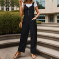 Damen Lässiger Jumpsuit mit praktischen Taschen und Knopfdetails EB