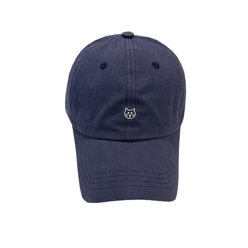Damen Casual Baseballkappe mit Katzenstickerei