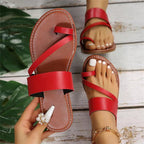 Damen Bequeme Freizeit-Sandalen mit modischem Riemendesign EB