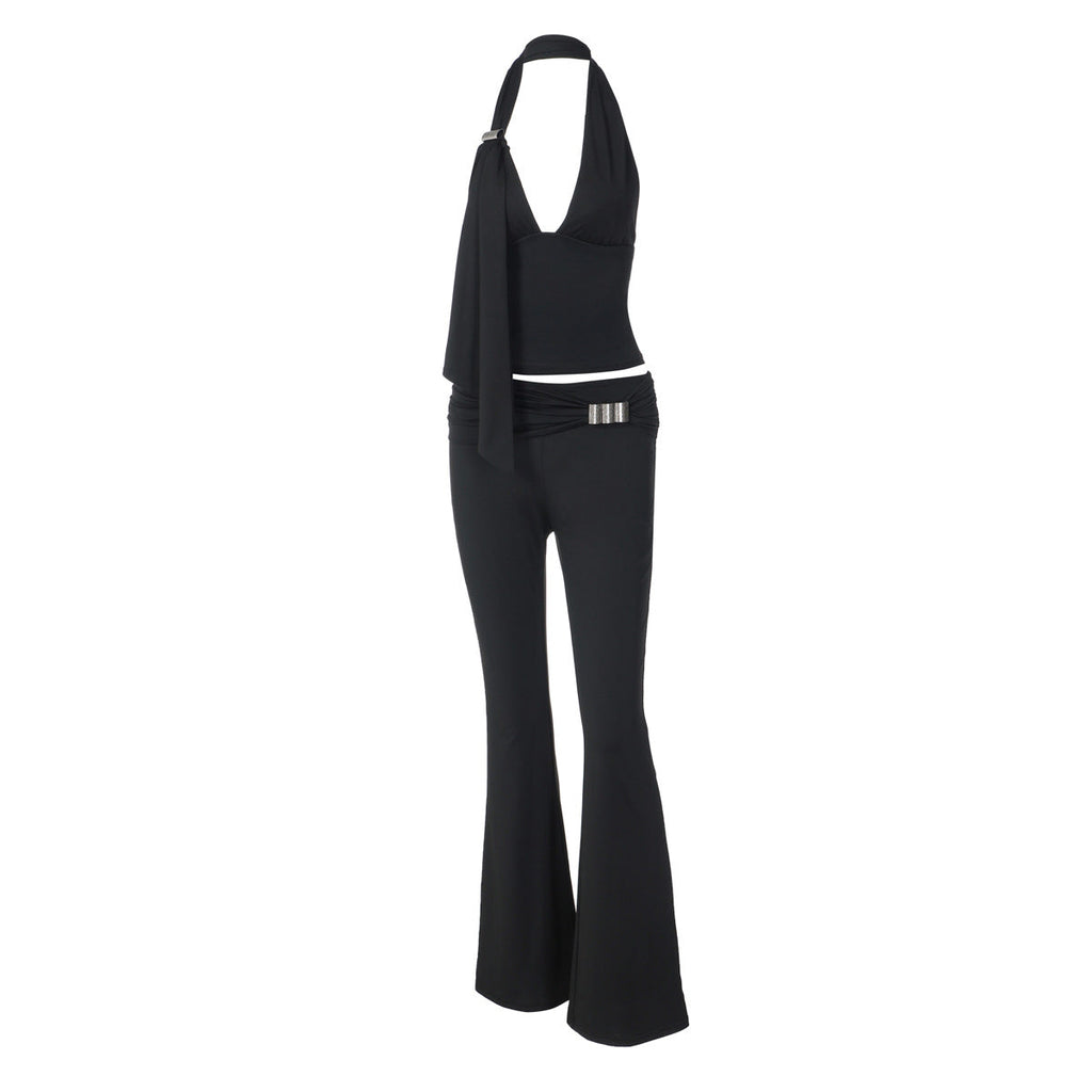 Damen Jumpsuit mit elegantem Halterdesign und schmaler Passform EB