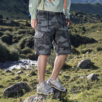 Herren-Camouflage-Cargo-Shorts mit elastischem Bund