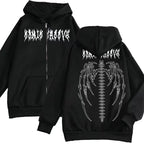 Damen Kapuzenjacke mit auffälligem Gothic-Design und bequemer Passform EB
