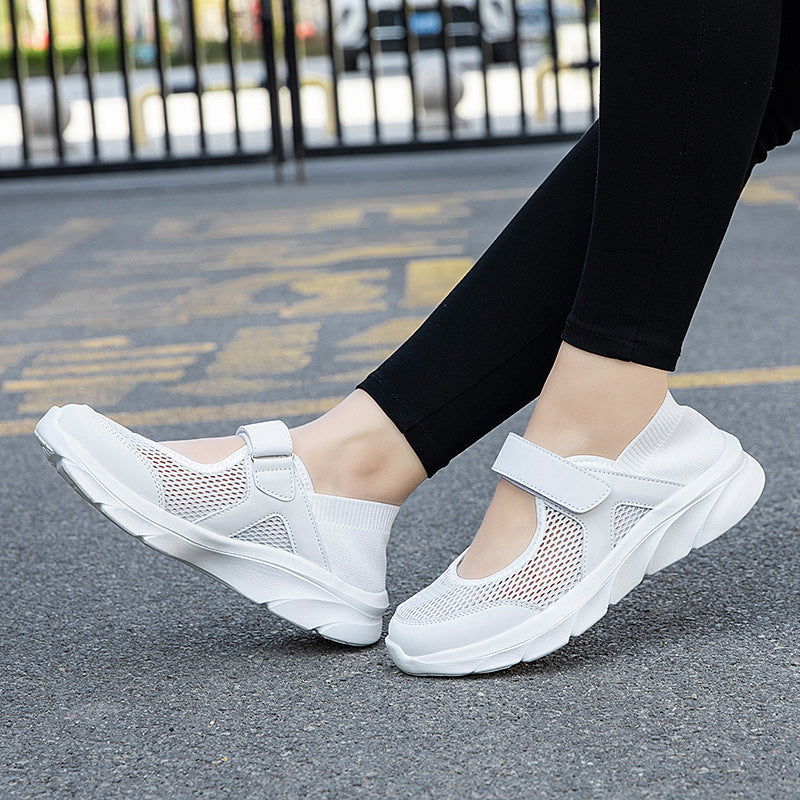 Damen Atmungsaktive Freizeitschuhe mit Klettverschluss und flexiblem Obermaterial EB