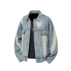 Damen Denimjacke im Vintage-Stil mit lässigem Schnitt und praktischem Druckknopfverschluss EB