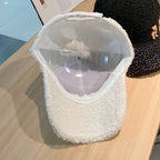 Schimmernde Damen-Baseballcap mit Plüsch