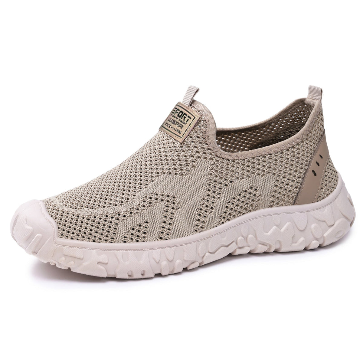 Unisex nan leichter atmungsaktiver Slip-On Strick-Walking-Schuh mit flexibler Profilsohle EB