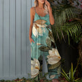 Damen Sommerlicher Overall mit floralem Design und praktischen Taschen EB
