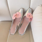 Damen Slingback Pumps mit floralen Akzenten EB