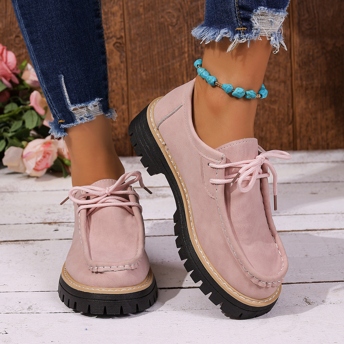 Damen bequeme Clogs mit modischem Schnür-Design EB