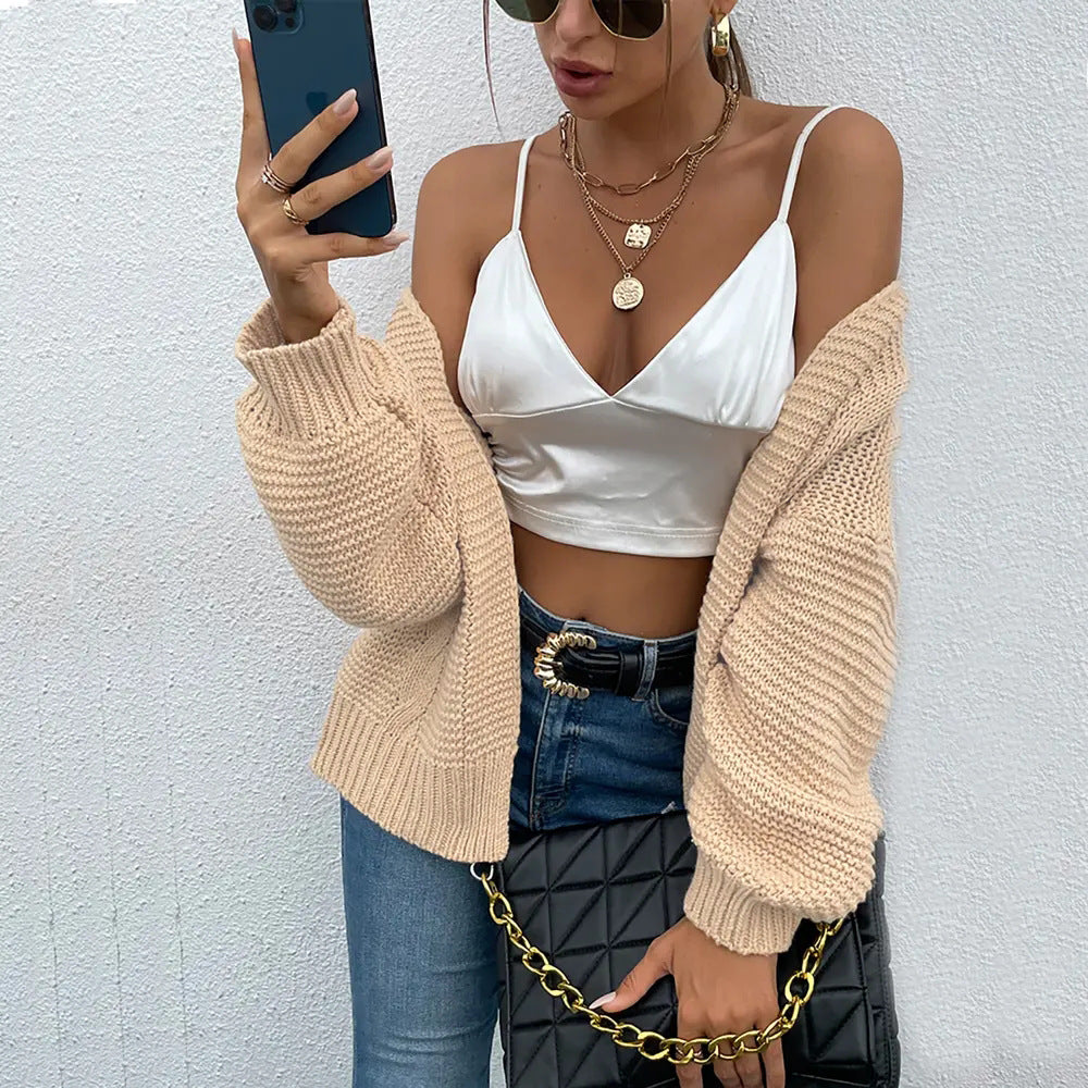 Damen Grober Strickcardigan mit lässigem Schnitt EB