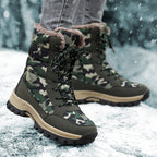 Damen Camouflage Winterstiefel mit isoliertem Futter und rutschfester Sohle EB