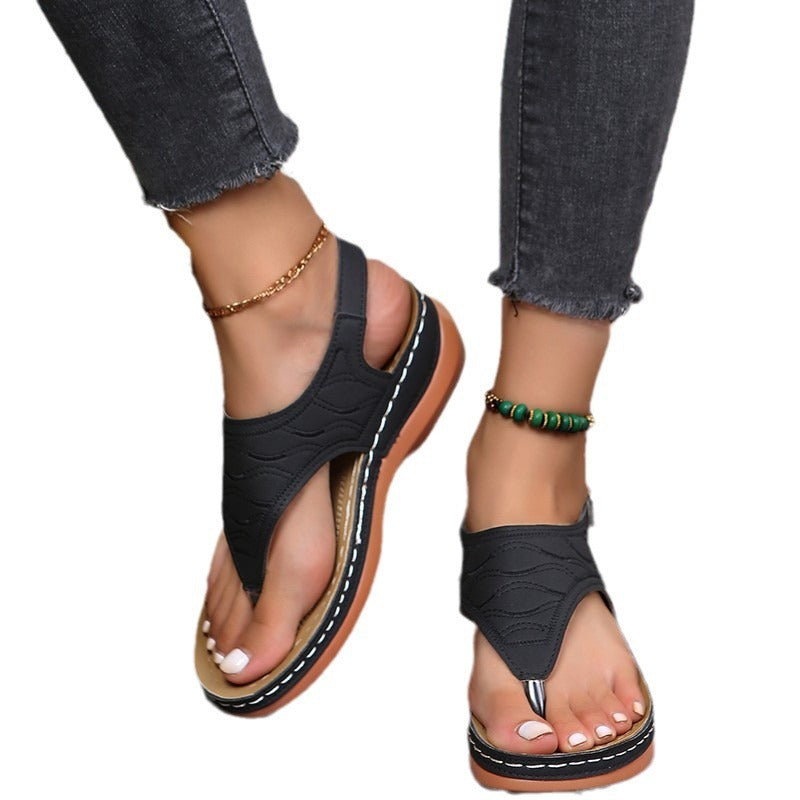 Damen bequeme Sandalen mit Riemen EB