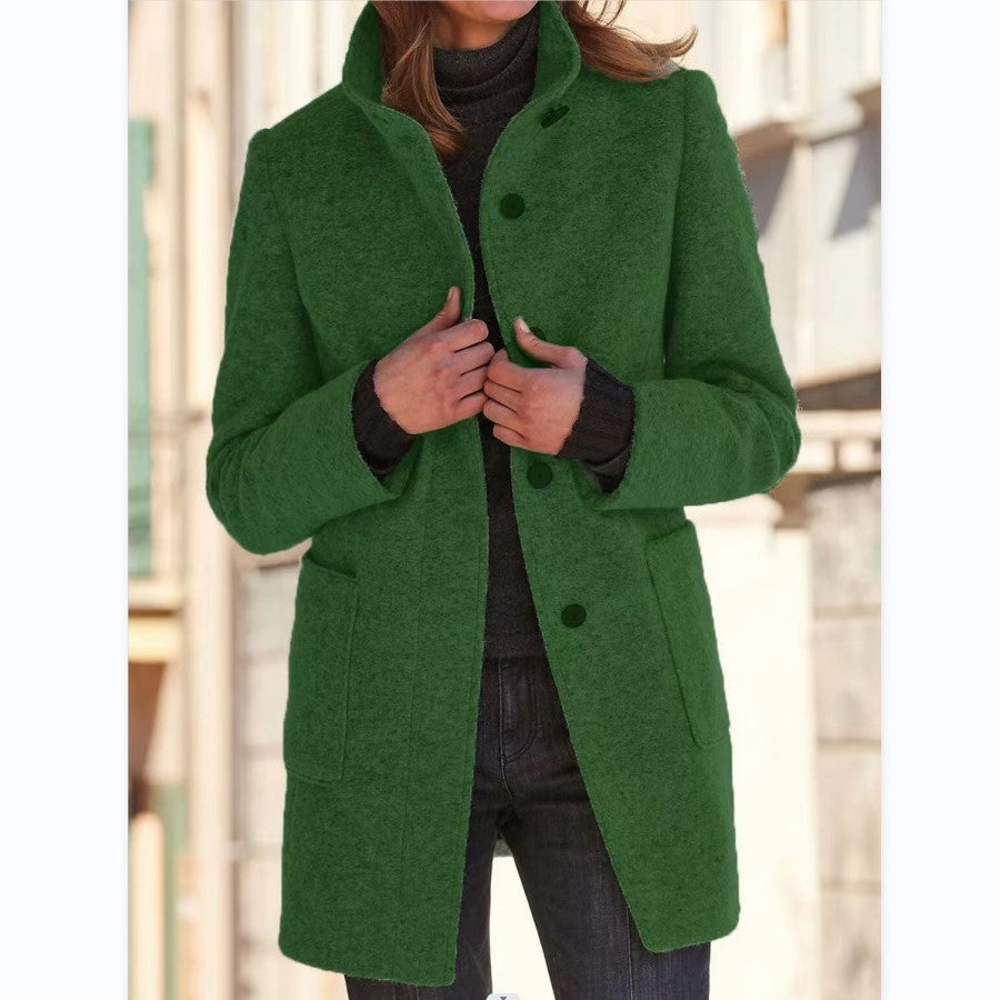 Damen eleganter Wollmantel mit optimaler Passform EB