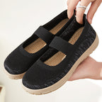 Damen Bequeme und atmungsaktive Freizeitschuhe mit elastischem Riemen EB