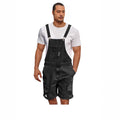 Herren Denim-Latzshorts im lässigen Design mit Aufgesetzten Taschen EB