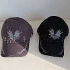 Snapback-Cap für Damen mit Grafik und Distressed-Optik
