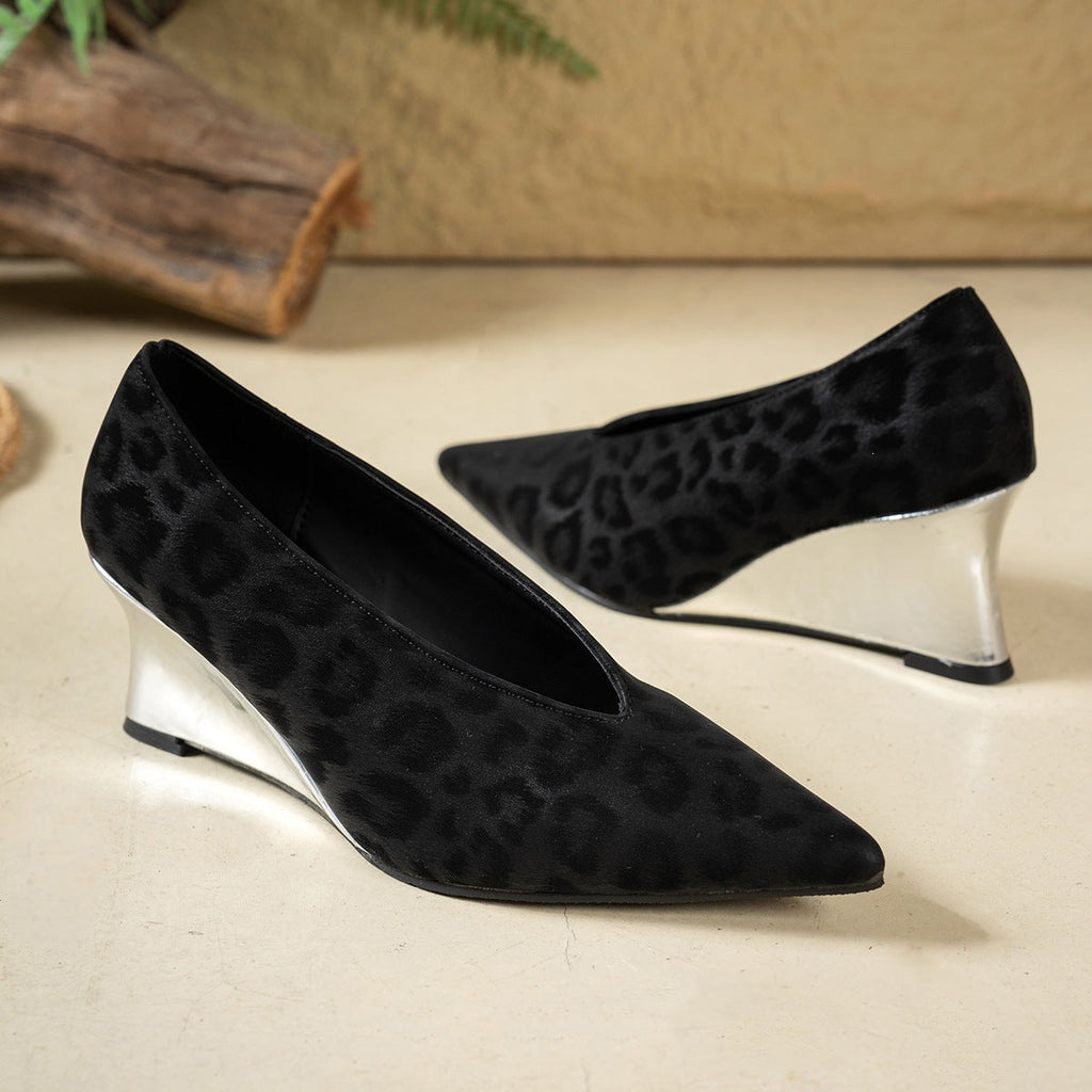 Damen Absatzschuhe mit tierischem Muster EB