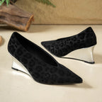 Damen Absatzschuhe mit tierischem Muster EB