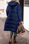 Damen gefütterter Parka mit Kapuze und lässigem Schnitt EB