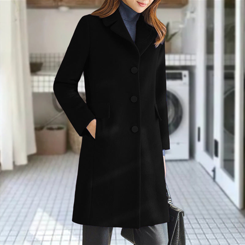 Damen klassischer Wollmantel EB
