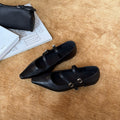 Damen Elegante Ballerinas mit modischem Riemchen und komfortablem Fußbett EB