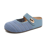 Damen Bequeme Ballerinas mit verstellbarem Riemen EB