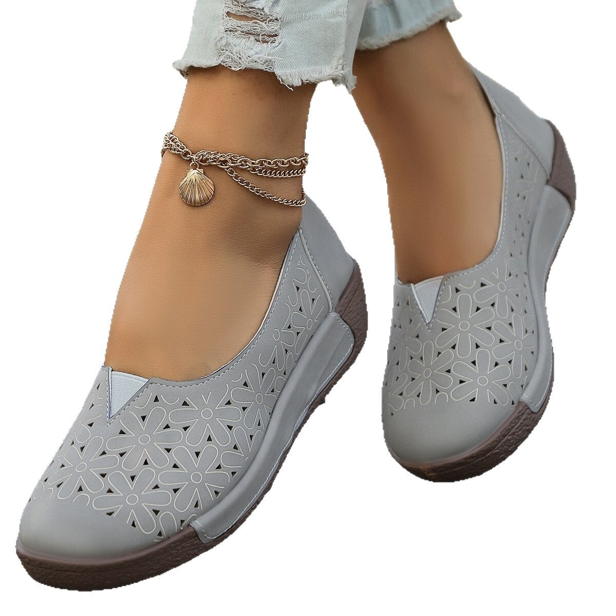 Damen Bequeme und luftige Slip-On Schuhe EB