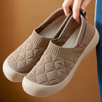 Damen bequeme Slip-On Freizeitschuhe mit elastischem Einstieg EB