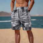 Herren stylische Bade-Shorts mit modernem Graphikmuster EB
